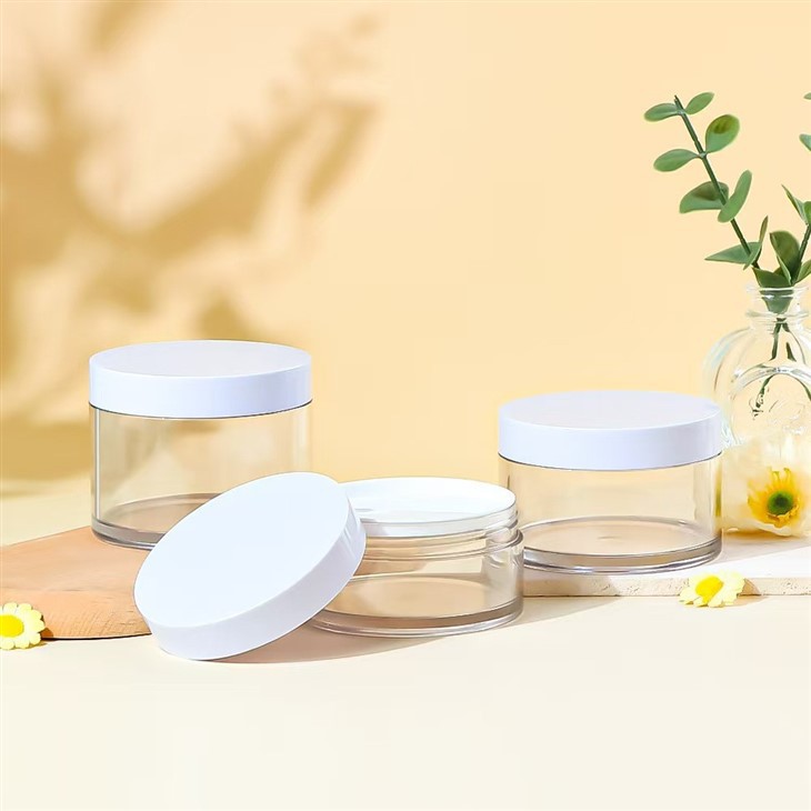 clear plastic storage jars